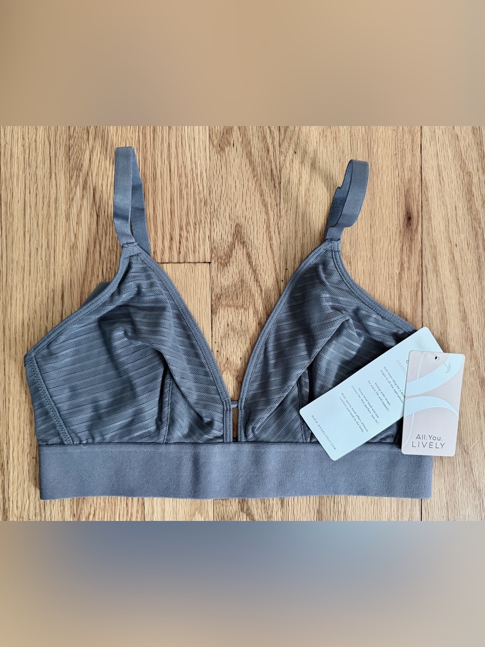 Lively Soft Wireless Bralette in Steel gray